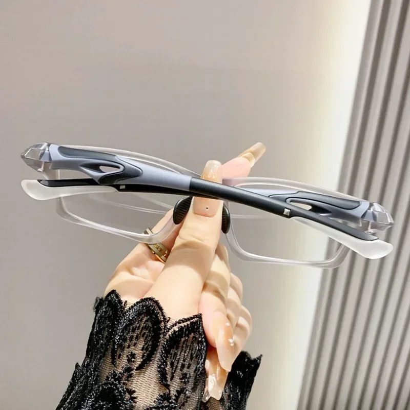 Sports TR90 Myopia Glasses Photochromic Anti Blue Light Fall-Proof Eyewear for Cycling Students