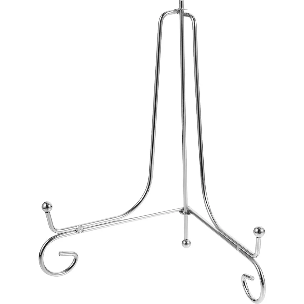 

Wrought Iron Disc Holder Dish Display Stand Shelves Storage Rack Easel Multi-functional Office Plate