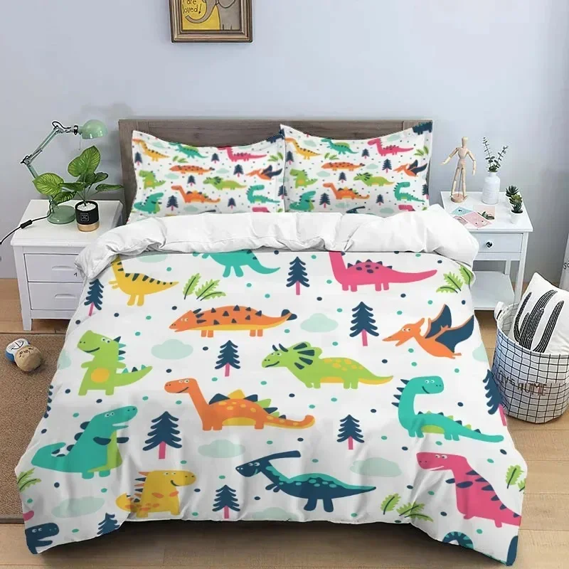Luxury New 3D Print Cartoon Art Print Three Piece Bedding Set Fashion Article For Beds Quilt Covers Pillowcases Bedding Set