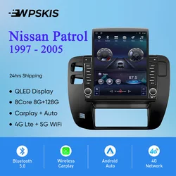8Core 8G+128G Carplay Auto Car Radio Audio Stereo Tape Recorder HU Head Unit For Nissan Patrol 1997 - 2005 GPS Navi DVD Cassette