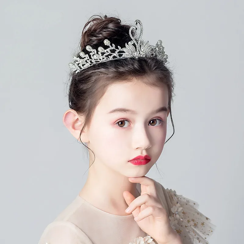 

Children's Birthday Crown, Princess Girl Crystal Rhinestone Headdress for Travel Shooting