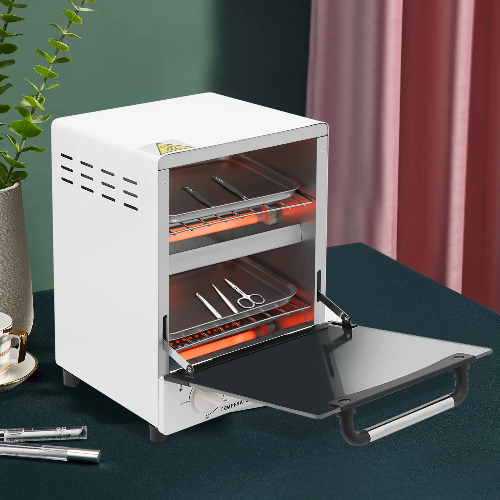 

1000W 12L/10.9QT Multi-function High-temperature Tools Sterilisation Cabinet Sterilizer 0-250℃/32-482℉