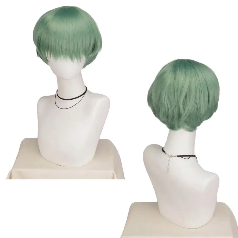 

Anime Saja Boys Baby Wigs for Men Women Kpop Demon Costume Green Short Hair Halloween Party Cosplay Wig Hat Birthday Gifts