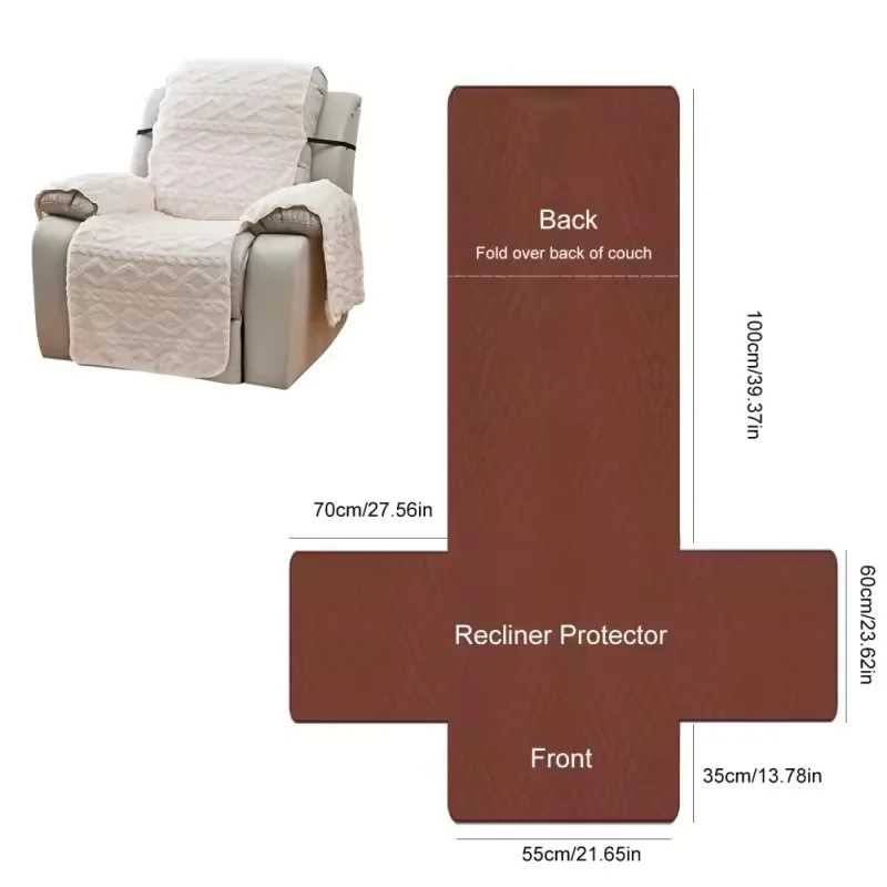  1pc Sofa Cover， Chair Cover ，Thick 1 Seater Furniture Protector Covers ，Jacquard Weave Chair Protectors Covers for Living Room