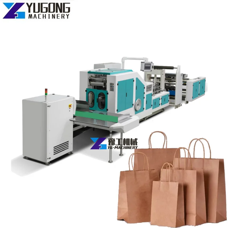 Food Packing Bags Forming Machinery Environmentally Friendly Paper Bag Making Machine