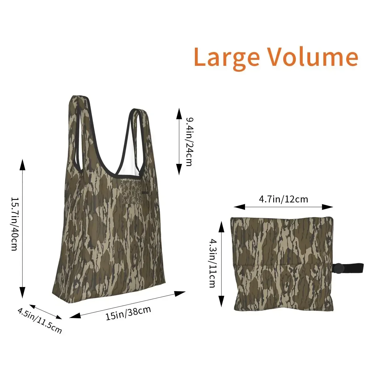 Everything Bottom Lands Cam Shopping Bag Portable Tote Bags Foldable Shoulder Shopper Bag Grocery Handbag