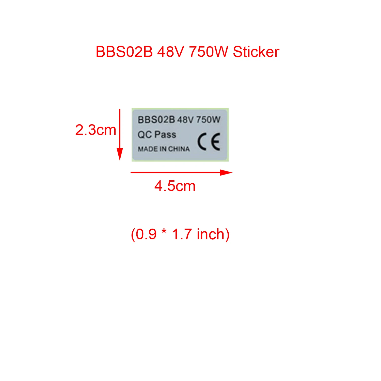 Electric Mid Drive Motor Sticker for Bafang BBS01B BBS02B BBSHD Mid Motor, Conversion Kit, 8PCs, 16PCs, 48V, 750W