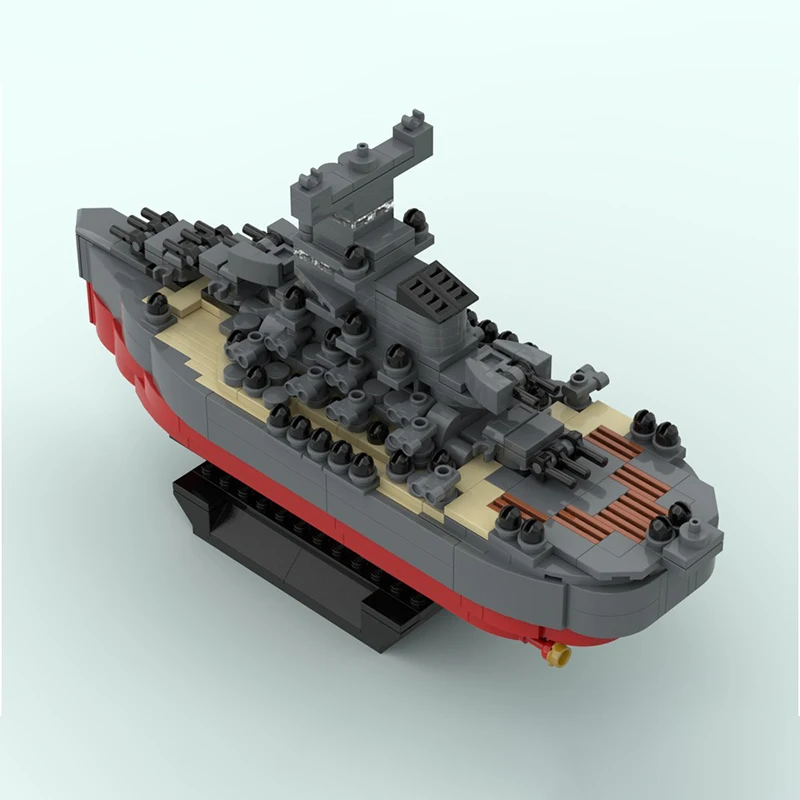 545pcs Moc Slagschip Yamato Bouwsteenspeelgoed Sets, Militaire Slagschip Assemblage Bouwstenen, Desktop Model Ornamenten