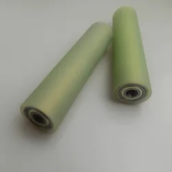 Polyurethane Rubber Wheel, Unpowered Roller, Double-bearing Wear-resistant Custom Rubber Coated Roller