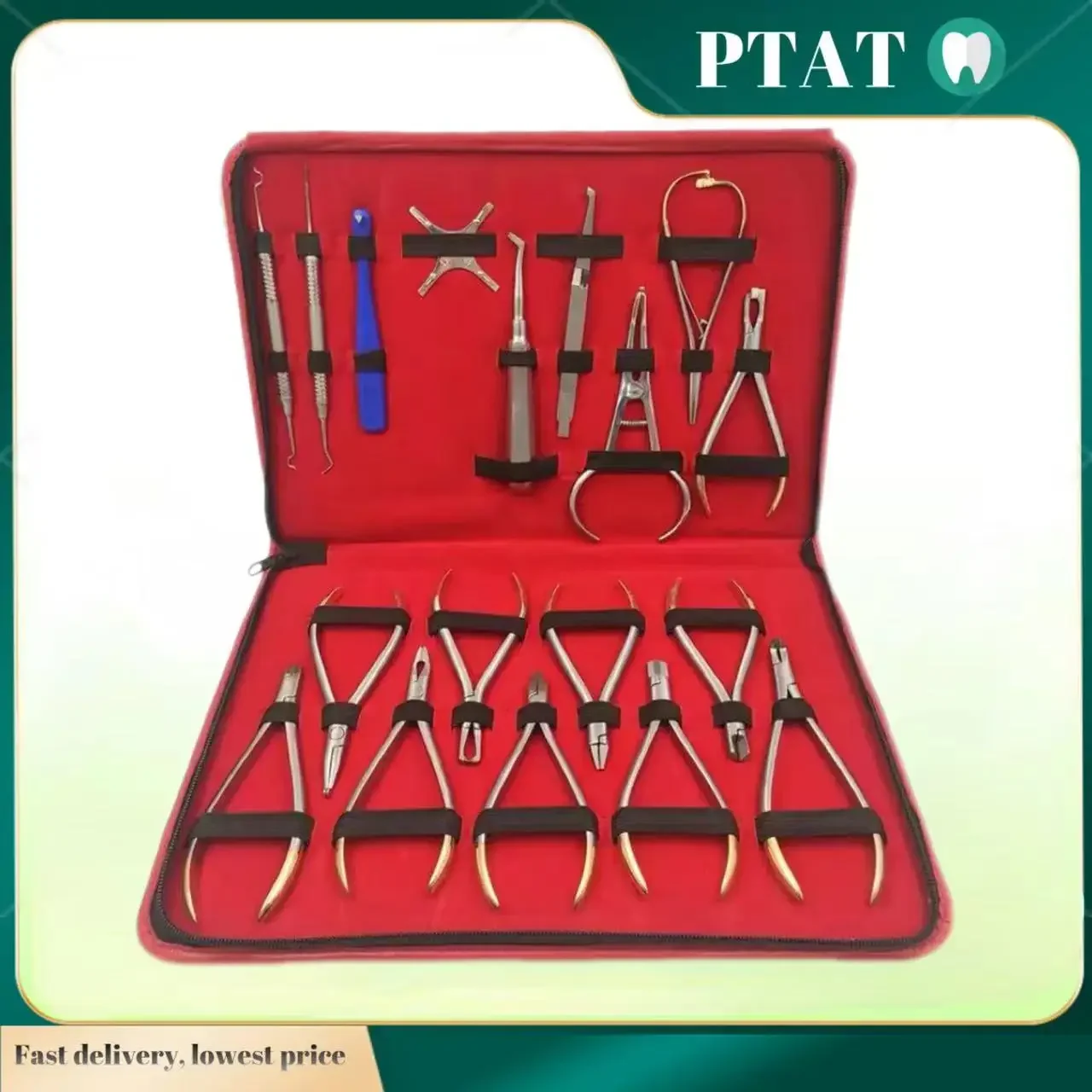 Dental Orthodontics Pliers Set 18pcs Orthodontic Forceps Distal End Cutter Plier Bracket Brace Remover Plier Dentistry Product