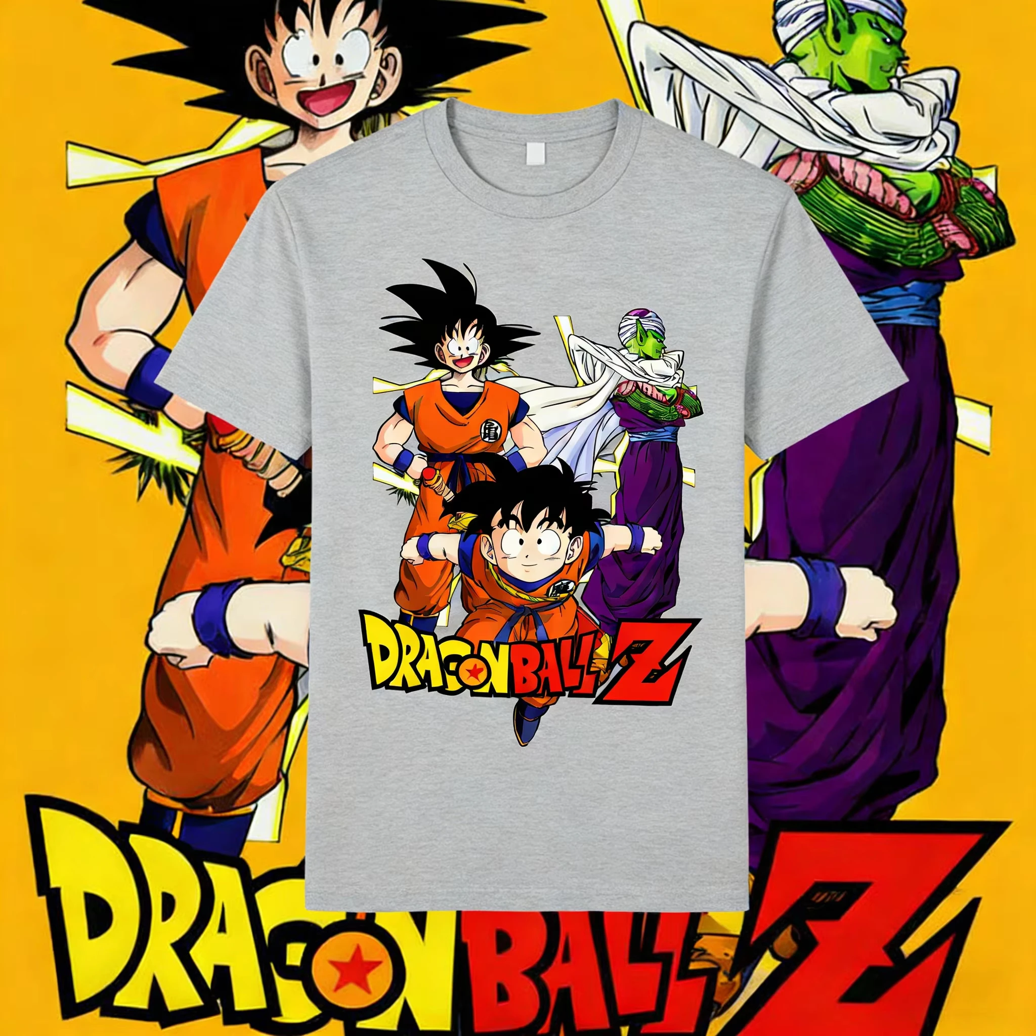 

2026New Summer Dragon Ball 40th Anniversary Son Goku 100% Cotton Anime Printed T-shirt Extra Size Casual Streetwear Unisex Y2k