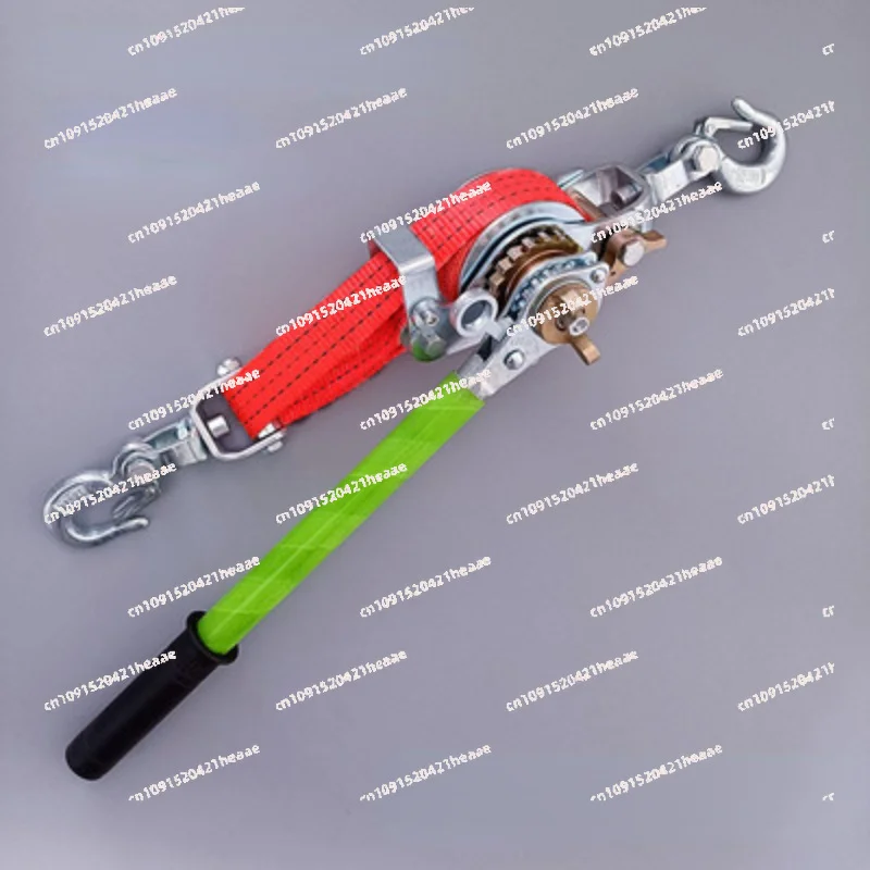 Suitable for with Webbing Strap Wire Cable tightener Tightening Tool Crank Puller 2 Ton 2 Meters Ratchet Hand Puller
