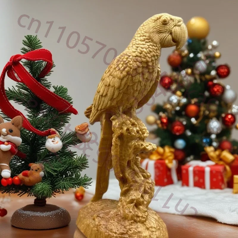 

Натуральная статуэтка попугая из кипариса, резная, из цельного дерева, милая, для декора дома, комнаты, офиса, автомобиля, аксессуар