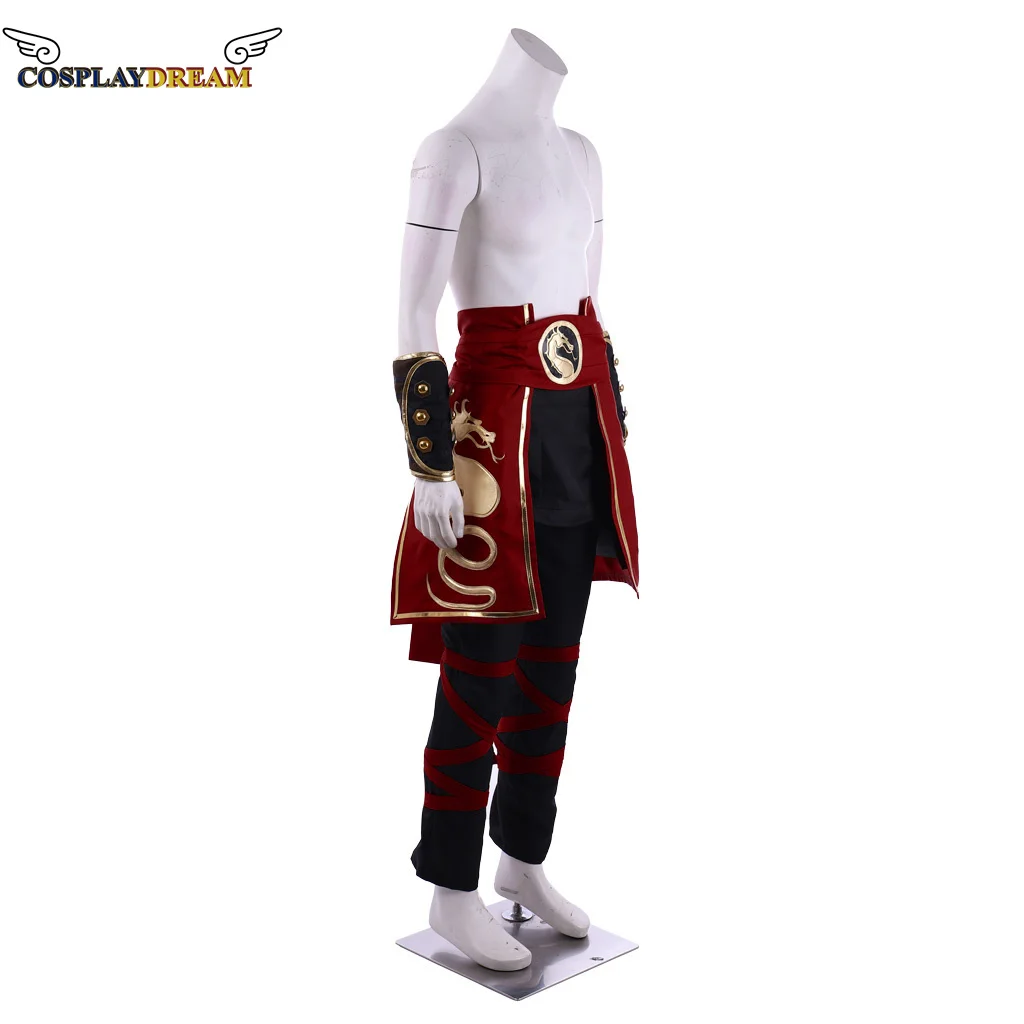 لعبة مورتال كومبات زي ليو كانغ التأثيري حلي السراويل الزي لعبة الكبار الرجال زي مورتال كومبات #2