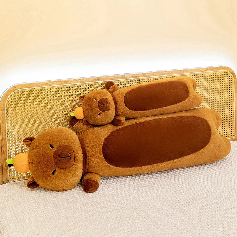 50-110cm Kawaii Giant Long Capybara Plush Pillow Soft Stuffed Animals Cartoon Toys Babys Accompany Sleeping Doll for Girls Gifts