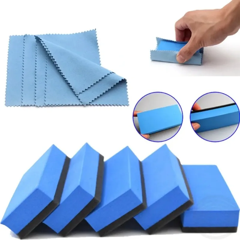 

Lyr Glass Nano Wax Coating Sponge & Brush for Car Cleaning - Blue Square Applicator