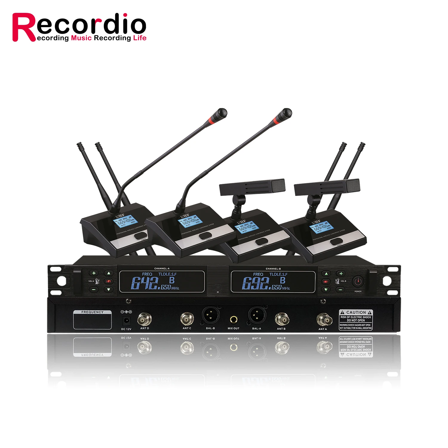 GAW-R200 UHF Wireless Microphone Karaoke Microfon Singing Cordless Mic For Professional Performance