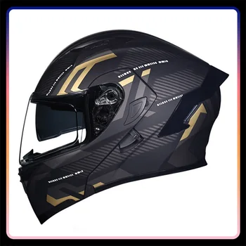 Double Lens Motorcycle Helmets Flip Up Moto Helmet Men Women Cascos Para Motos Daul Visor Full Face Helmet Riding Helmet