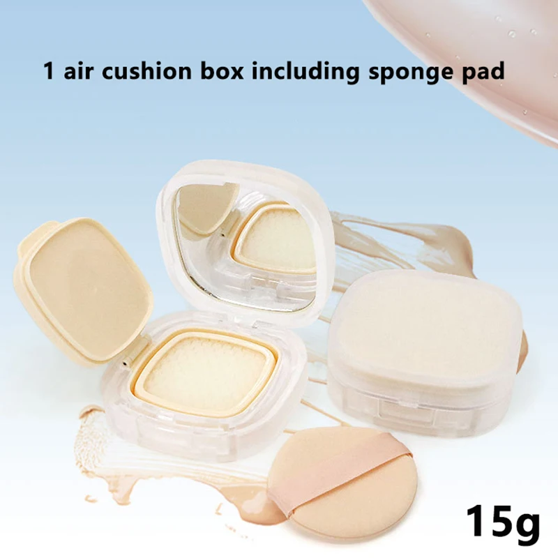 Portable Foundation Empty Air Cushion Puff Box DIY Box With Mirror BB Cream Cosmetic Case Container With Sponge Makeup Tools