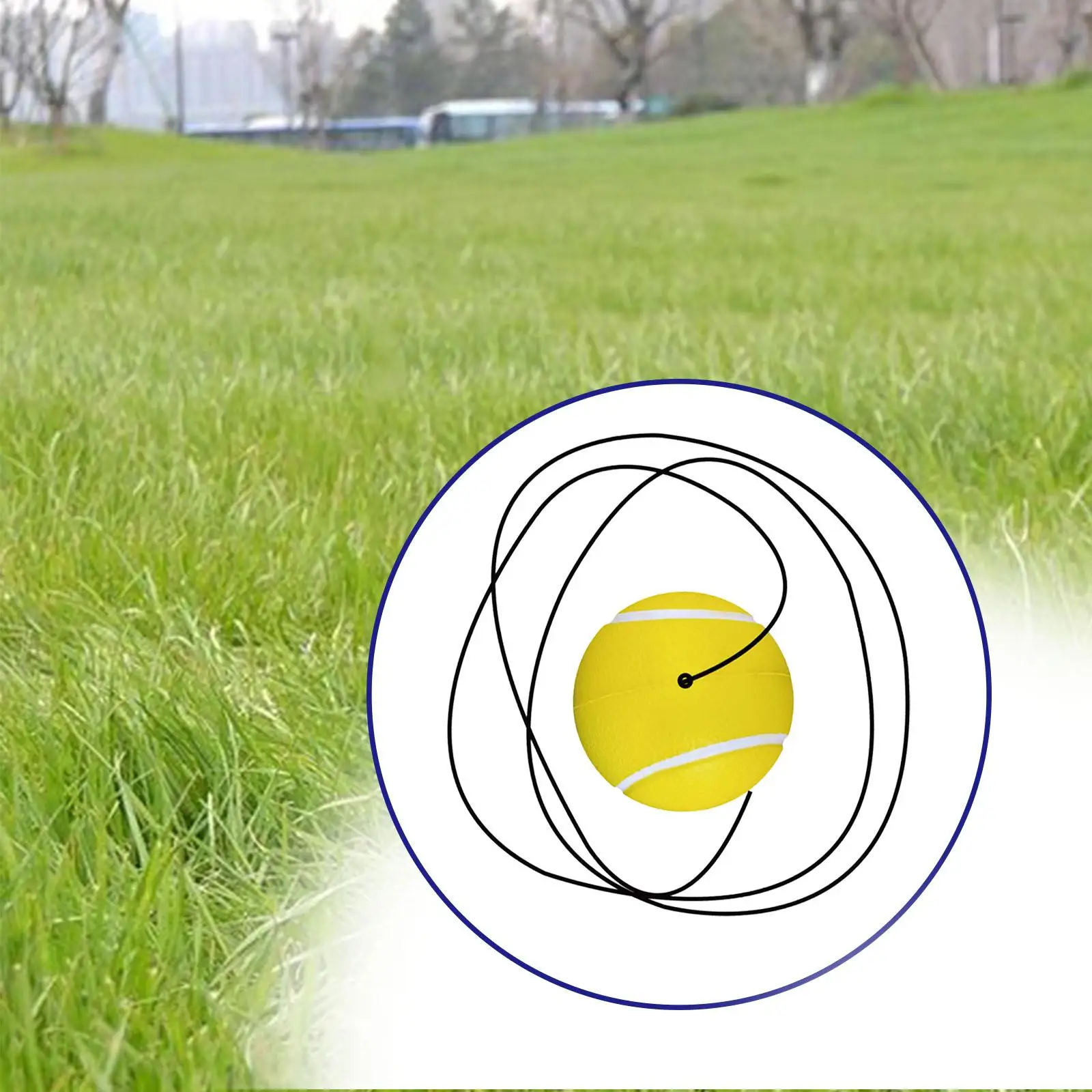 

Тренажер для тенниса с эластичным мячом из полиуретана, оборудование для самостоятельных тренировок для начинающих игроков, для использования в помещении и на улице.