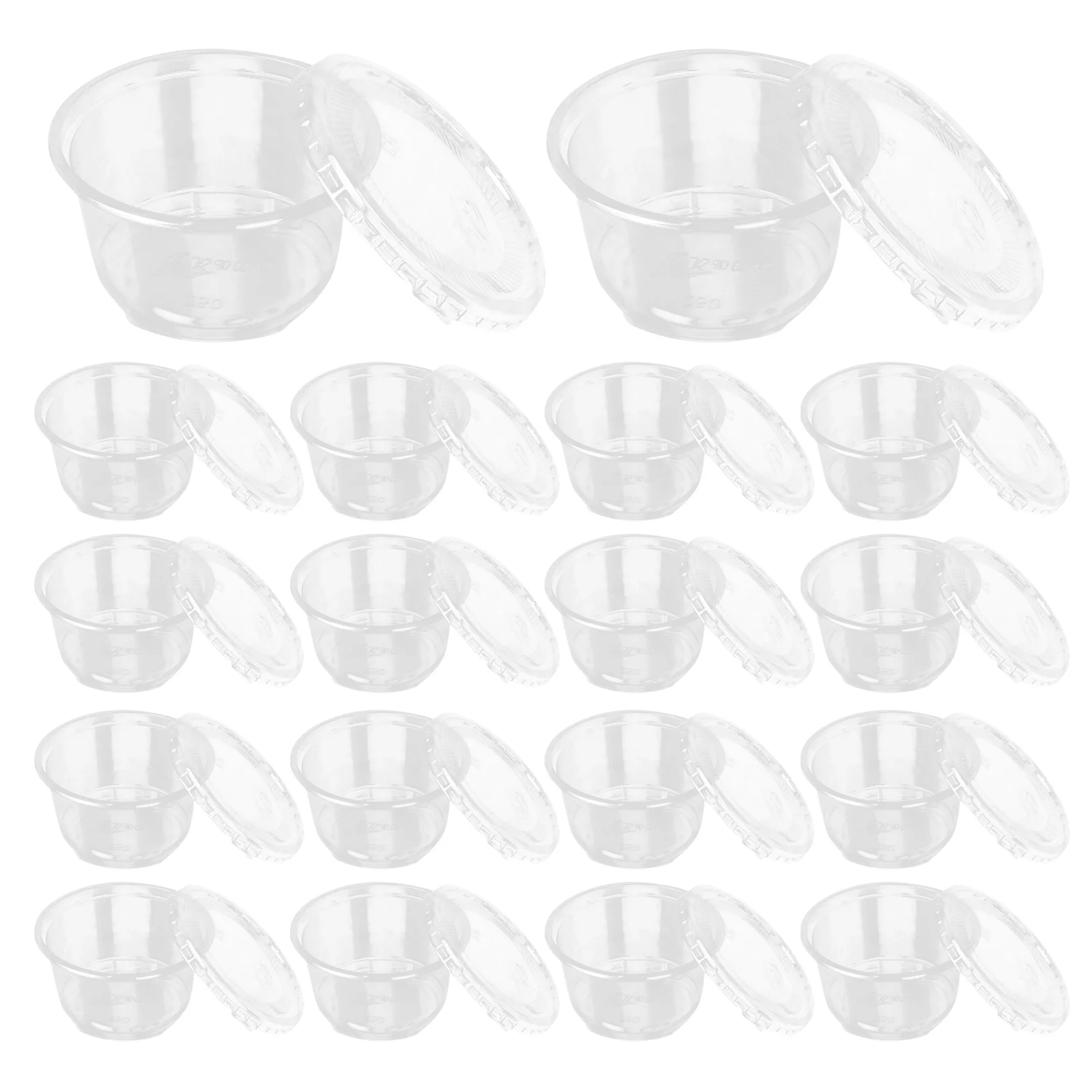 

50Pcs Plastic Pudding Cups Disposable Dessert Containers for Ice Cream Cakes Yogurt Treats Party Supplies Pudding Cups