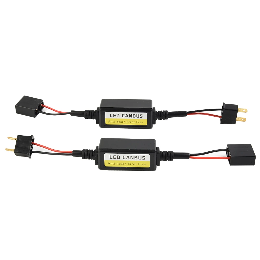 2pcs H7 Car LED Canbus Load Resistor Controller Canceler LED Decoder Light Error Free DC 9V-16V Black LED Canbus Ders Auto Parts