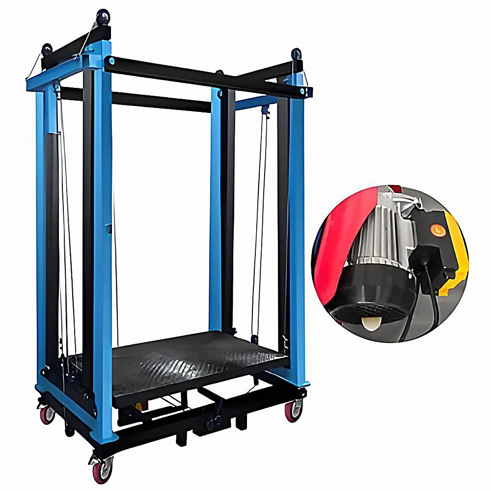 Electric Scaffold Lift 2-10M Height 500Kg Capacity Remote Control Portable Aluminum Construction Platform Adjustable Movable