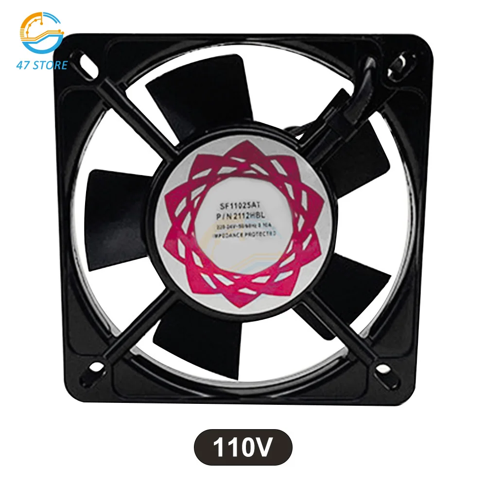 8cm 11cm Cooling Fan Industrial Case Fan Ball Bearing AC 110V 220V Brushless Cooling Fan High Speed Air Flow Exhaust Cooler Fan