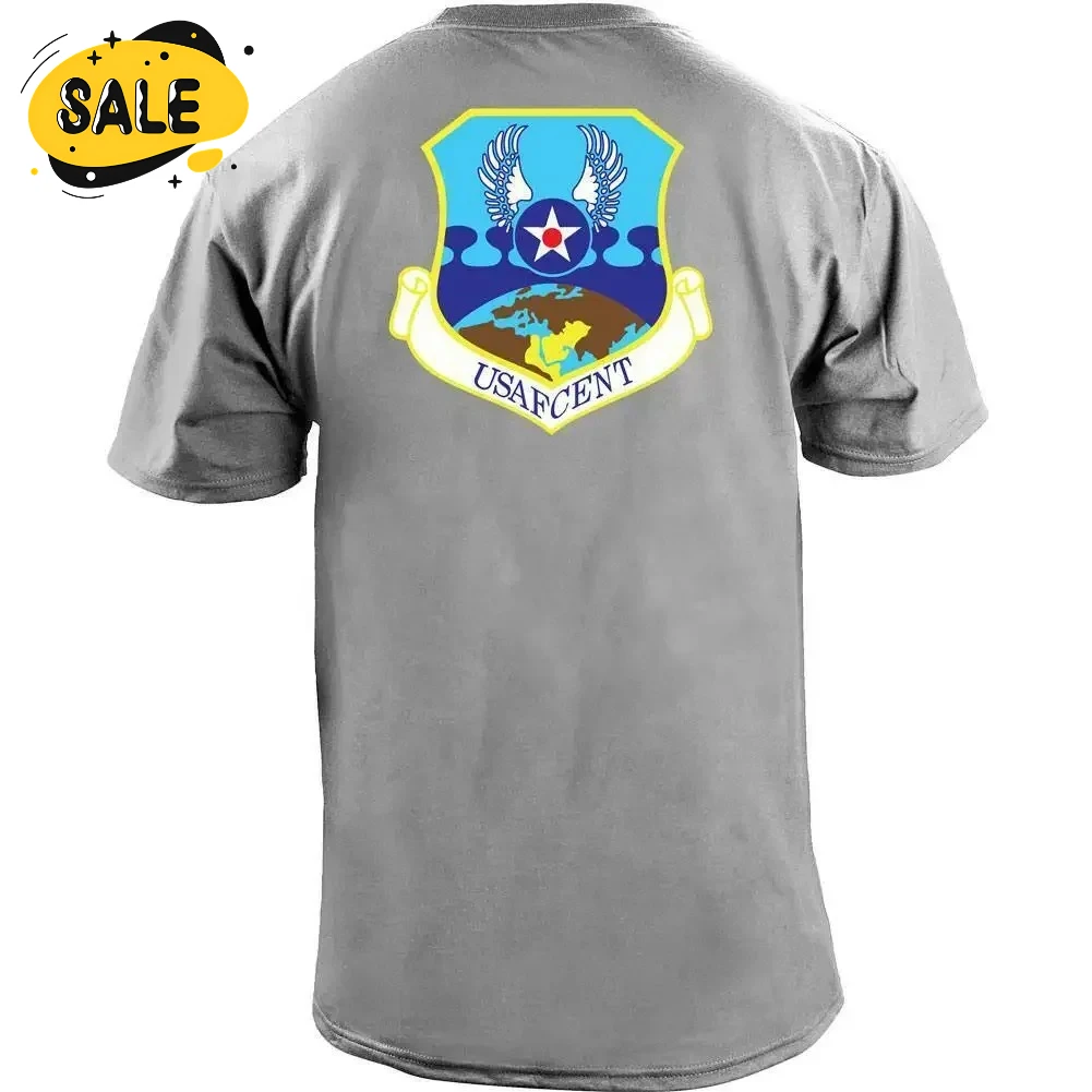 US Air Force USAFCENT Full Color Veteran Patch Printed T-Shirt. Summer Cotton O-Neck Short Sleeve Mens T Shirt New S-3XL
