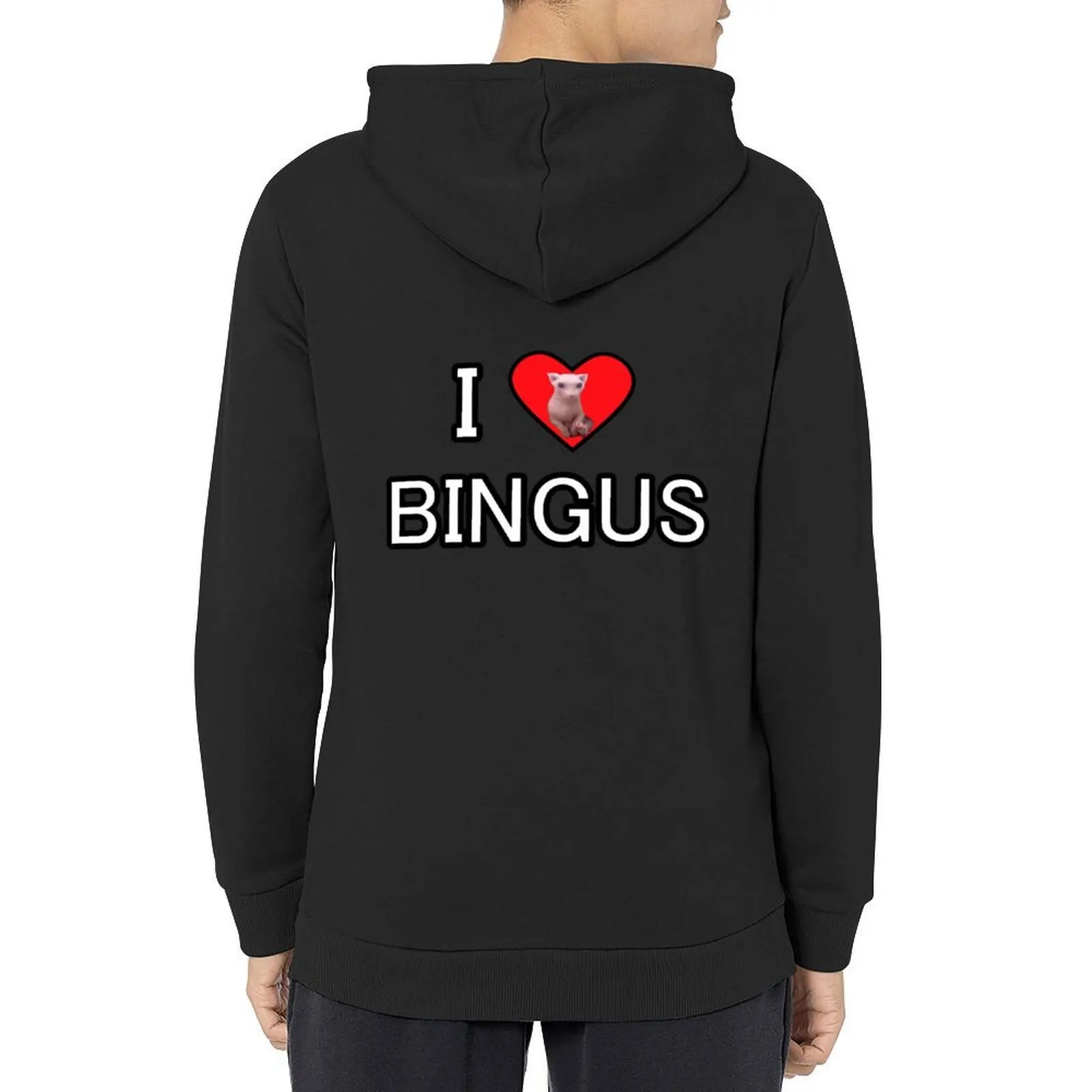 

I Heart Bingus meme Hoodie hooded shirt men's sweat-shirt men's sweat-shirt set aesthetic clothing anime hoodie