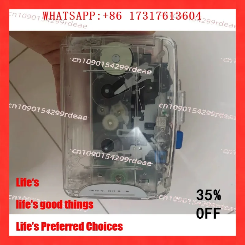 

Cassette Player Portable New Color UO Transparent Tape Player Walkman Player Free Earphones Clear Tech Retro Nostalgia MP3