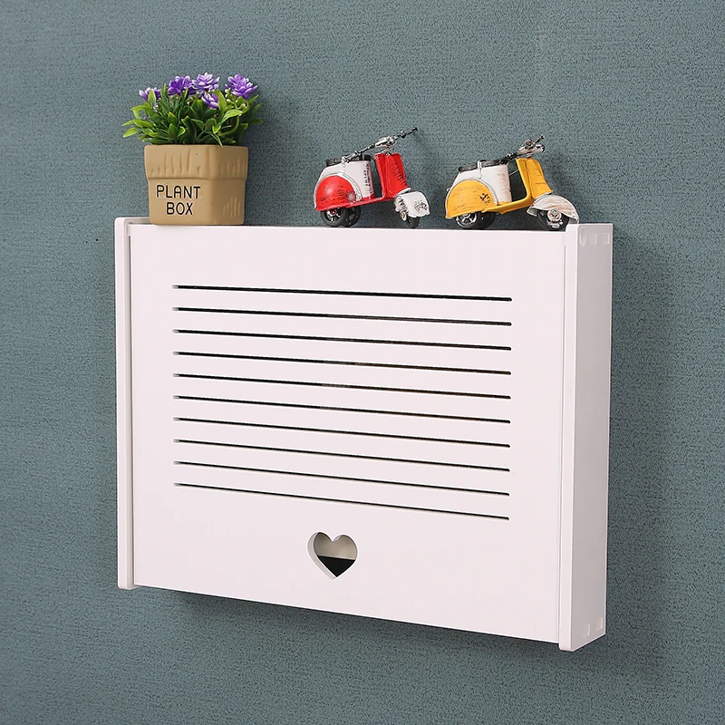 Electric Meter Decorative Box Wireless Wifi Router Storage PVC Wall Hanging Organizer Living Room Home Decor Holder