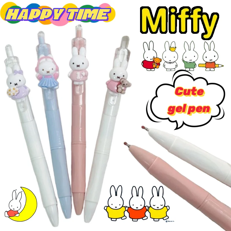 

Miffy Rabbit Anime Merchandise Cartoon Cute Neutral Pen for Male and Female Students Special Click Pen for Writing and Exams