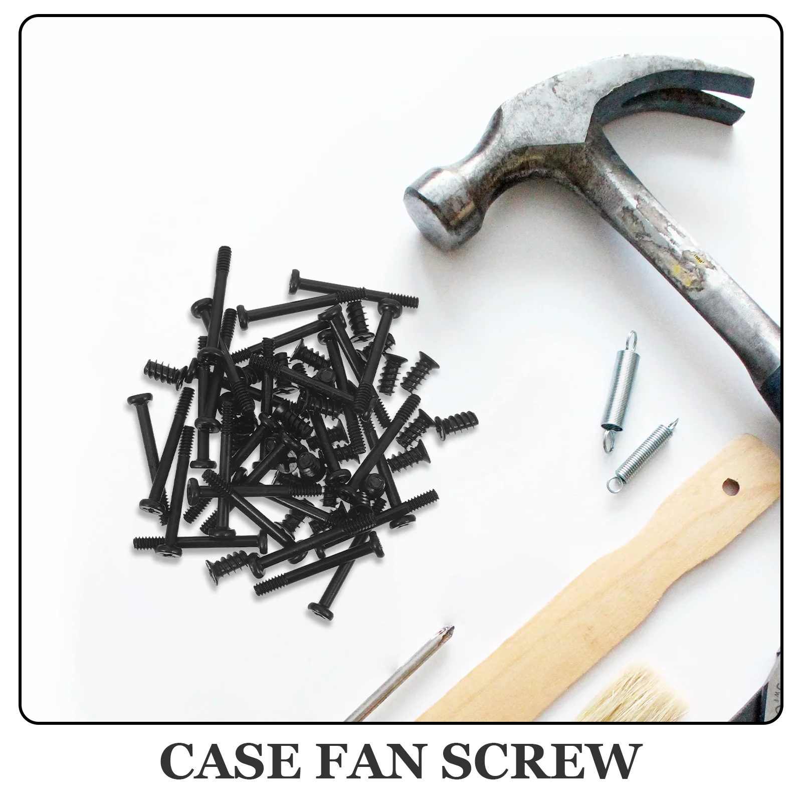 60pcs Case Fan Screw Flat Head Tapping Screw Set Case Screws Set Supplies (30pcs Long Screws + 30pcs Short Screws Black)