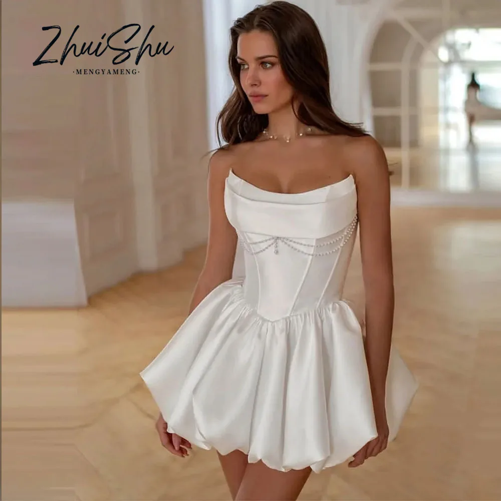 Luxury Beading A Line Skirt Wedding Dress Sleeveless Bridal Dresses Appliques Wedding Gown Customized 2026