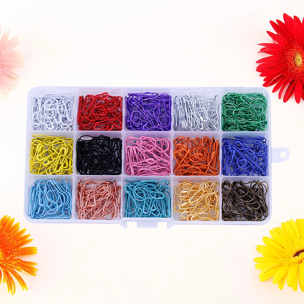 

450Pcs Gourd Safety Pins Metal Bulb Pins in 15 Colors for Crafting Sewing Laundry Dressmaking Decorative Use