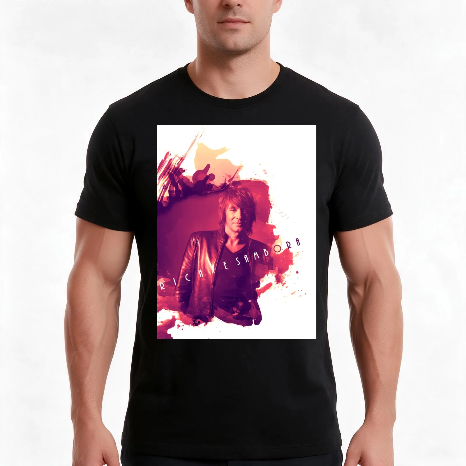 Richie Sambora Splash T-Shirt Summer Casual Cotton Tee Oversized Streetwear Tops Vintage Graphic Print Unisex Men Women