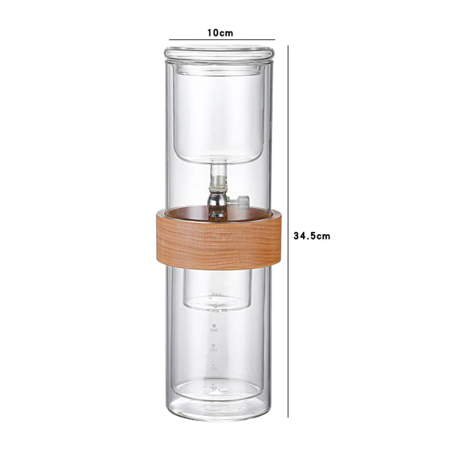 Glass Ice Drip Coffee Pot 500ml Coffee Mug Tea Coffee Kettle Portable Dripper Bottle Drip Pot for Travel