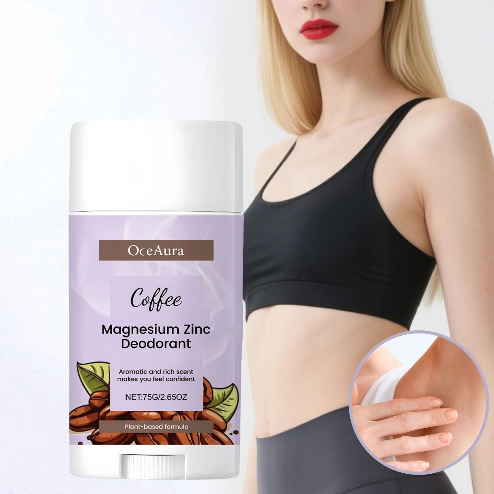 

Natural Deodorant Stick for Underarms Gentle Odor Neutralizer with Fresh Scent Portable Solid Perfume Balm for Sensitive Skin