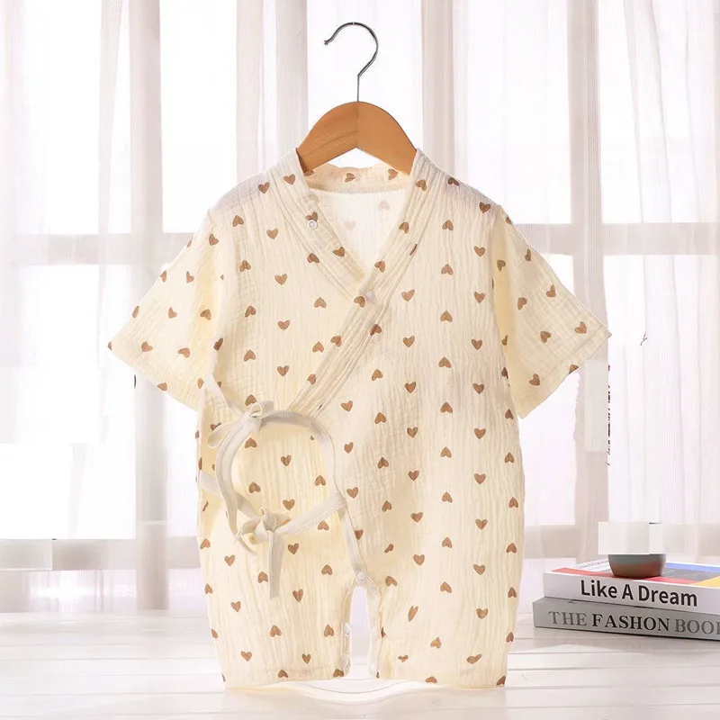 Baby Clothes Newborn Jumpsuit Girls Boys Muslin Cotton Long Sleeve Romper 0-24M