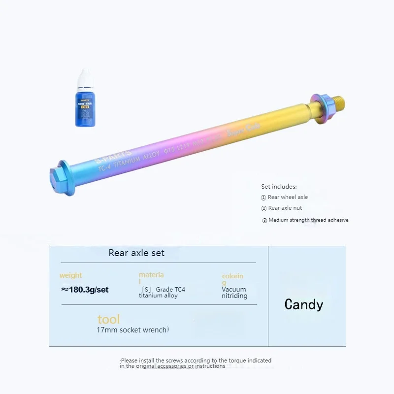 

S-PARTS Titanium Rear Wheel Axle For Cross Cub CC110 Motorcycle Modification