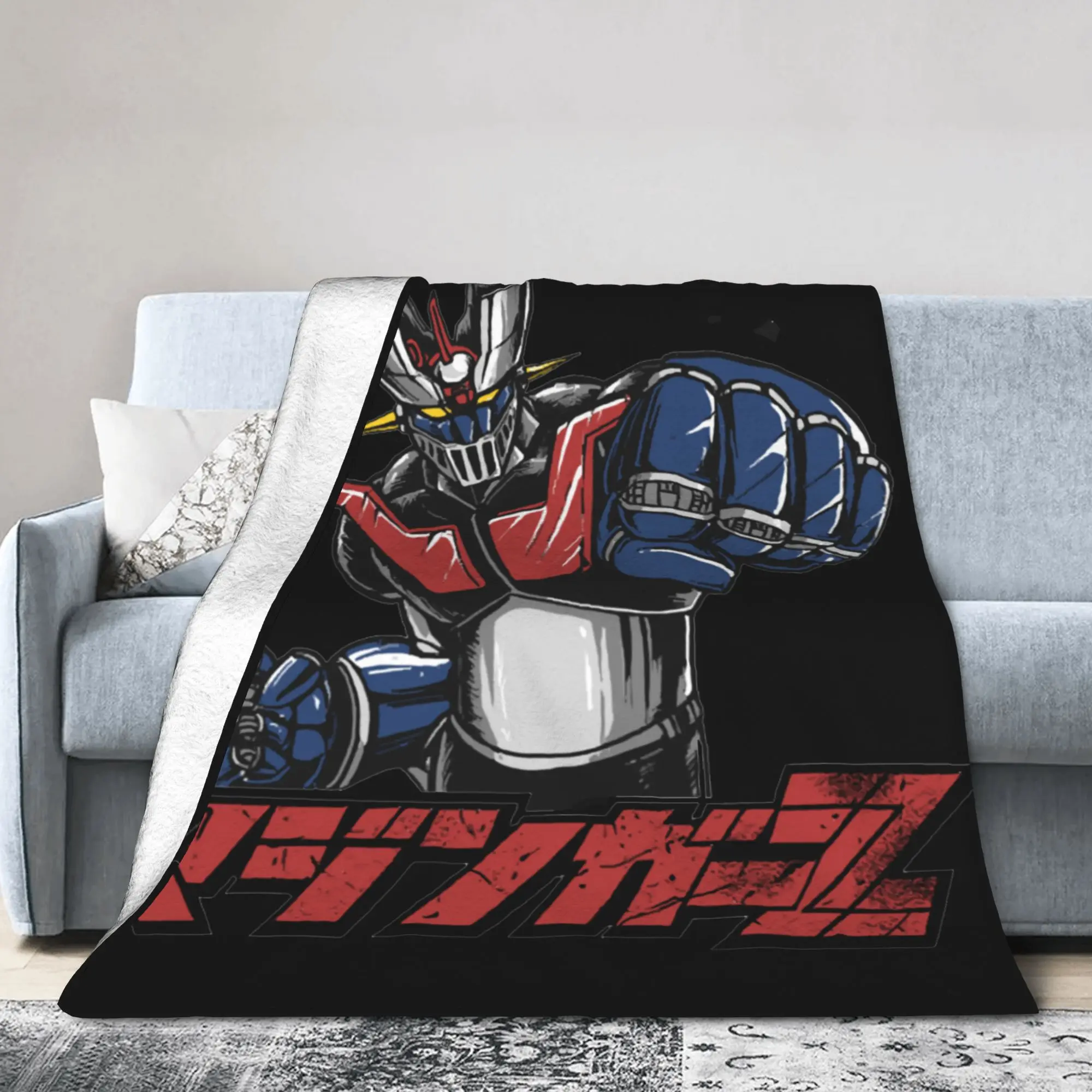 Goldorak Actarus Mazinger Z Blanket Robot Grendizer Anime Fleece Novelty Warm Throw Blankets for Coverlet  Winter