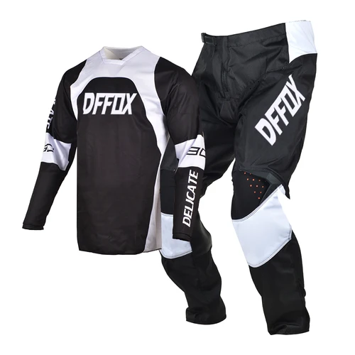 Imagen 2 del producto DFFOX MX Jersey y pantalones Combo Dirt Bike Motocross motocicleta todoterreno Racing SX DH MTB Enduro traje conjunto de equipo para hombre