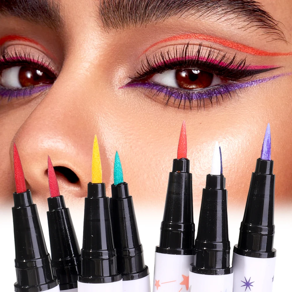 Ultra-thin Colorful Liquid Eyeliner Pencil Waterproof Long Lasting Matte Blue Red Quick Drying Eyeliner Women Makeup Cosmetics