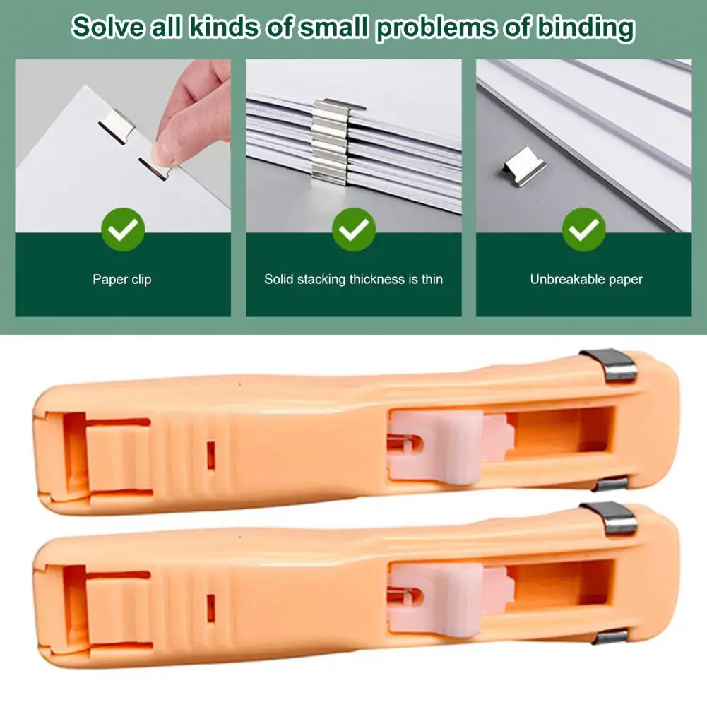 耐久性のある紙クリップディスペンサー,容量40シート,再利用可能,ドキュメント,プッシュホッチキス,学生用ツール