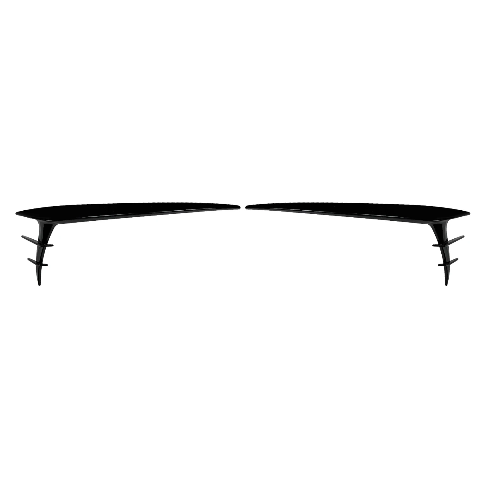 2pcs Car Front Bumper Side Canard Trim Frame Cover Spoiler Splitter For Audi A7 S7 C7 Sline 2015 2016 2017 2018