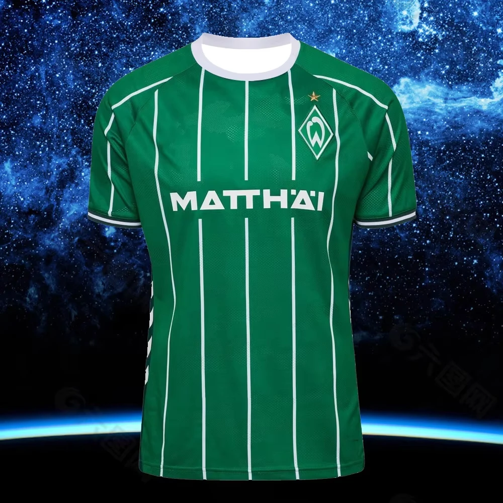 

Новая летняя мужская домашняя футбольная рубашка 25-26 Bremen, спортивная одежда, тренировочная футбольная форма большого размера, крутая дышащая футболка из джерси для мотоцикла