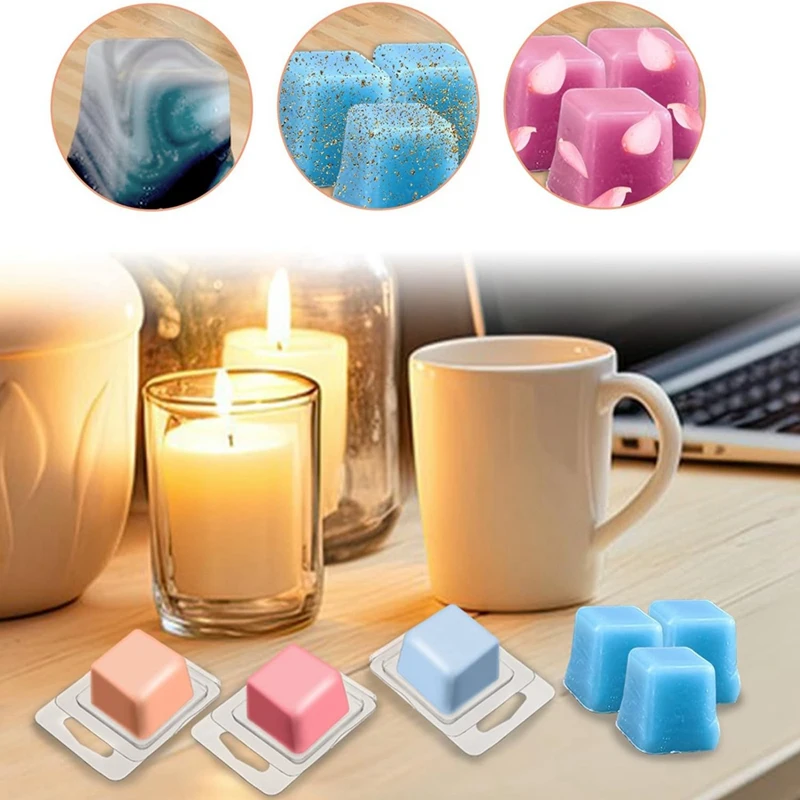 150Pack Wax Melt Container 1.3 Oz Plastic Wax Melt Set For Wax Melts Clear Wax Flip Top, Empty Candle Melt Easy To Use Square