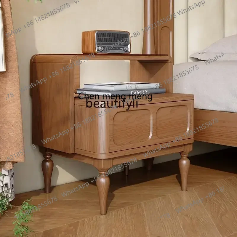 SS new style Medieval style bedroom bedside table Small apartment design French retro locker Storage cabinetss 7486