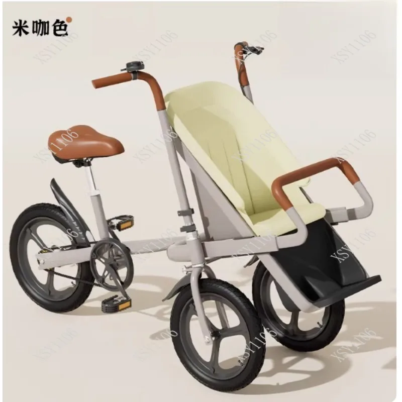 20 Zoll 3-Rad Eltern-Kind-Fahrrad mit Vordersitz für Babys, komfortables Design, Fahrrad für Mütter und Babys